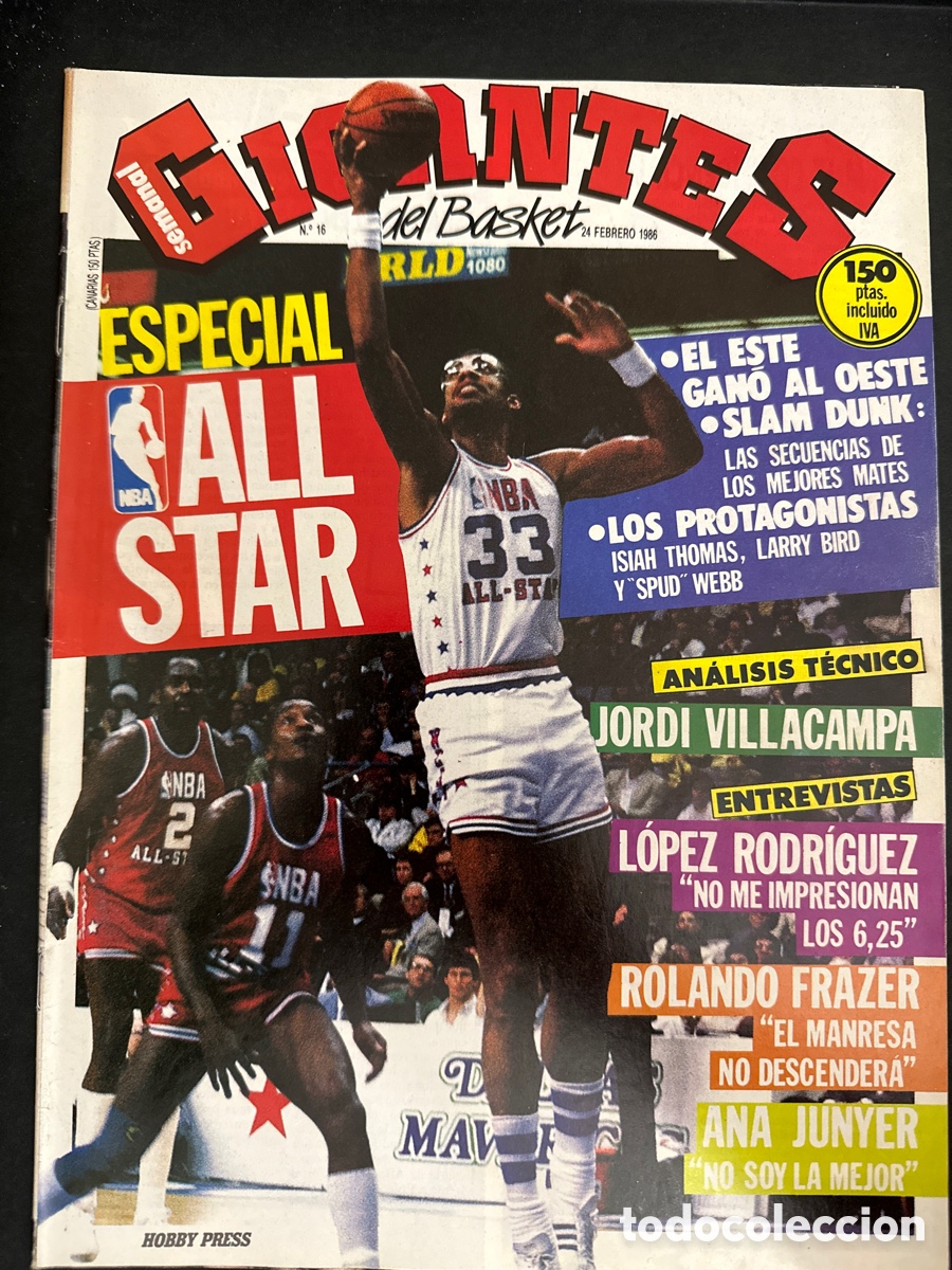 Coleccionismo de Revistas y Peri&oacute;dicos: Revista gigantes del basket numero 16 sin poster especial All star NBA