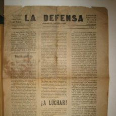 Coleccionismo de Revistas y Periódicos: LA DEFENSA-PERIODICO REPUBLICANO-GANDESA 21 MARZO 1916-NUMERO 6-VER FOTOS-(V-24.099). Lote 403074134