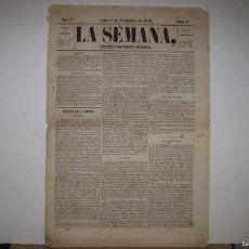 Coleccionismo de Revistas y Periódicos: LA SEMANA-PERIODICO PINTORESCO UNIVERSAL-NUMERO 1-5 NOVIEMBRE 1849-VER FOTOS-(V-24.102). Lote 403075389