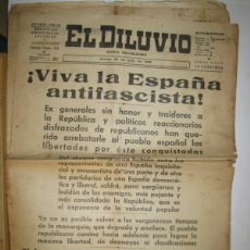 Coleccionismo de Revistas y Periódicos: GUERRA CIVIL-EL DILUVIO-23 JULIO 1936-NUMERO 174-VIVA LA ESPAÑA ANTIFASCISTA-VER FOTOS-(V-24.103). Lote 403076264