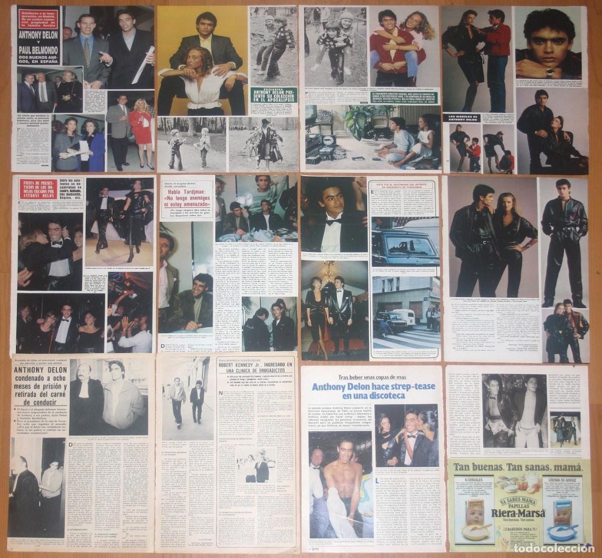 Collectionnisme de Revues et Journaux: ANTHONY DELON lote prensa spain magazine articles clippings 1980s/90s photos actor Alain recortes