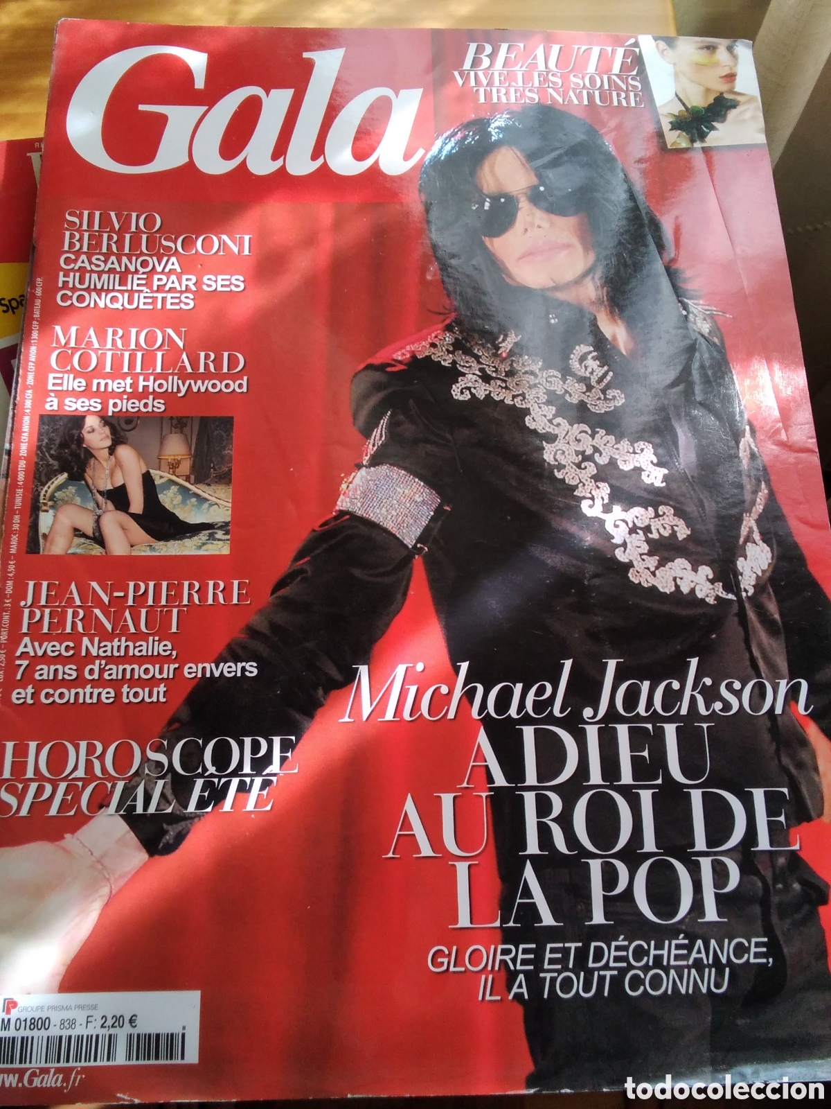Coleccionismo de Revistas y Peri&oacute;dicos: Gala revista francesa de actualidad a&ntilde;o 2009 junio Michael Jackson