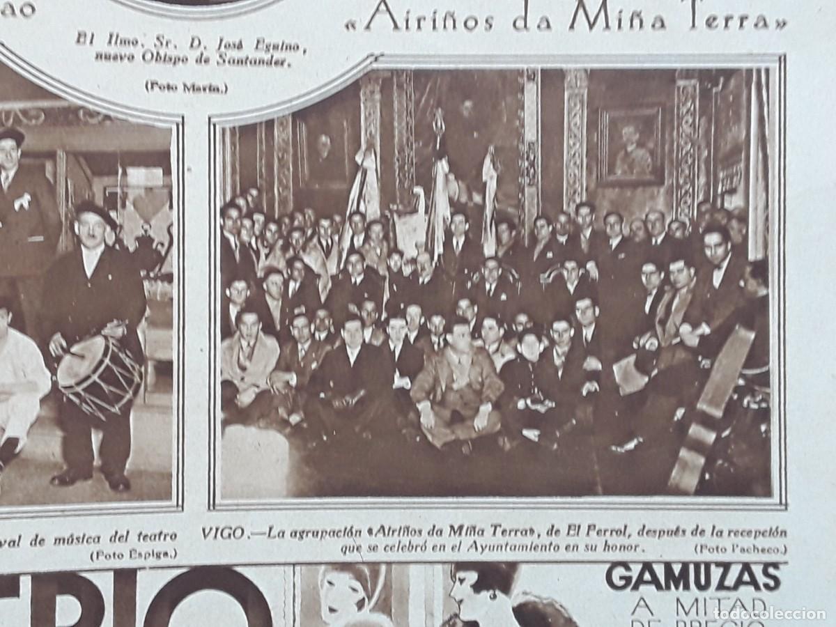 Collection Magazines and Newspapers: AGRUPACION AIRI&Ntilde;OS DE MI&Ntilde;A TERRA EL FERROL RECEPCION AYUNTAMIENTO DE VIGO HOJA A&Ntilde;O 1929