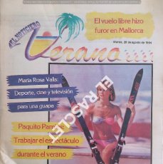 Coleccionismo de Revistas y Periódicos: EL NOTICIERO DEL VERANO -DE FCHA 28 AGOSTO 1984. Lote 403498424