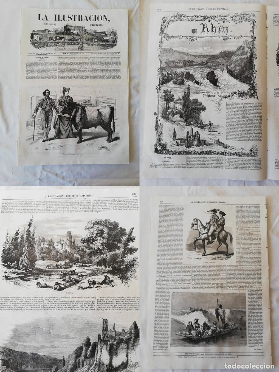 Collezionismo di Riviste e Giornali: ANTIGUO PERI&Oacute;DICO /OLD NEWSPAPER: LA ILUSTRACI&Oacute;N N&ordm;26, grabados: Heidelberg, Rhin, La Neckar