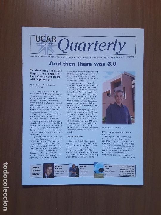 Coleccionismo de revistas y peri&oacute;dicos: UCAR Quaterly. Summer 2004. Newsletter de la University Corporation for Atmospheric Research.