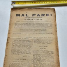 Coleccionismo de Revistas y Periódicos: REVISTA DE TEATRO LA ESCENA CATALANA N°3 DE 1918 MAL PARE, DE J. ROCA I ROCA .TEATRE CATALÀ