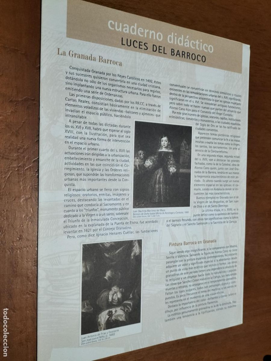 Coleccionismo de Revistas y Peri&oacute;dicos: CUADERNO DID&Aacute;CTICO. LUCES DEL BARROCO. LA GRANADA BARROCA. GRAPA. BUEN ESTADO. DIFICIL