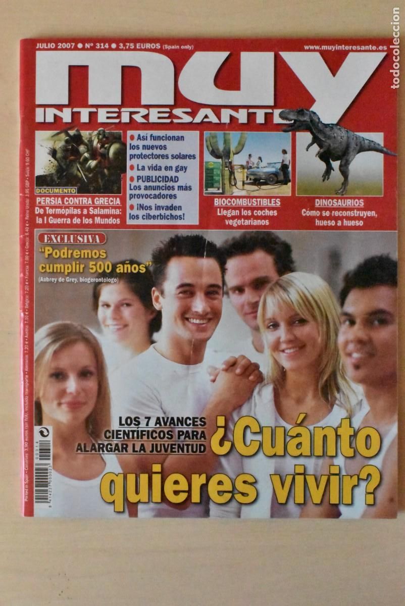 Coleccionismo de Revistas y Peri&oacute;dicos: Revista Muy Interesante. N.&ordm; 314. &iquest;Cu&aacute;nto quieres vivir?