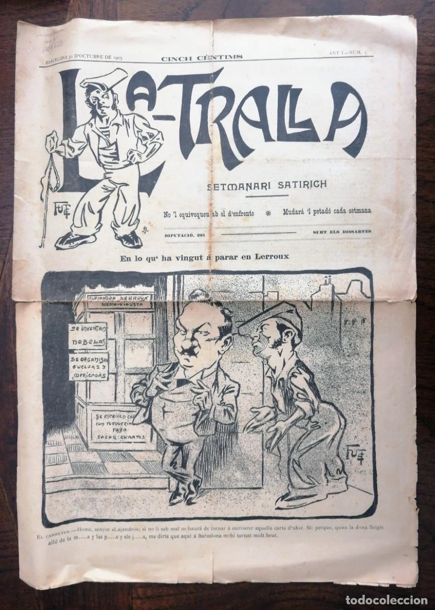 Coleccionismo de Revistas y Peri&oacute;dicos: LA TRALLA. NUMERO 1 A&Ntilde;O 1903. ENVIO CERTIFICADO INCLUIDO