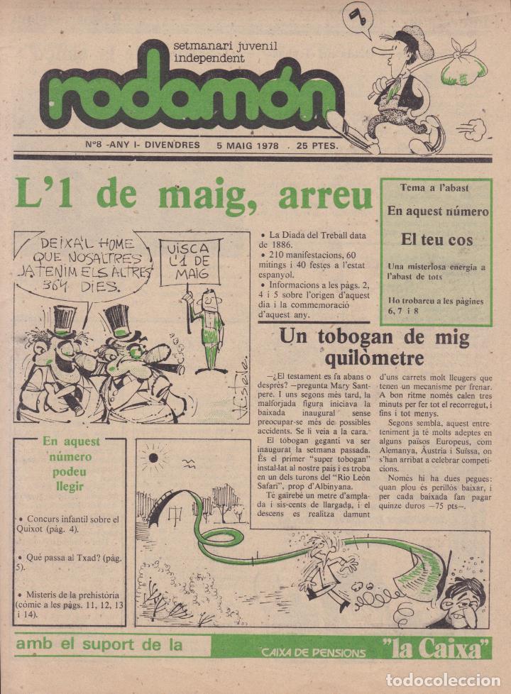 Coleccionismo de revistas y peri&oacute;dicos: RODAM&Oacute;N &ndash; SETMANARI JUVENIL INDEPENDENT &ndash; 5 MAIG 1978 &ndash; N&ordm;8