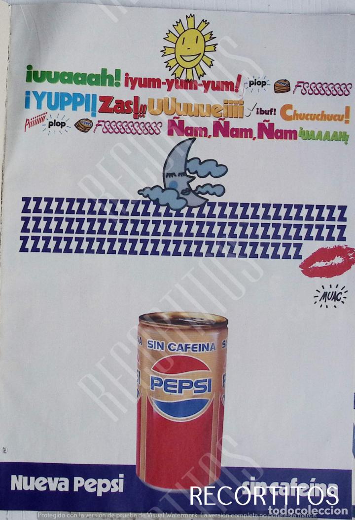 Coleccionismo de revistas y peri&oacute;dicos: PEPSI SIN CAFEINA ANUNCIO PUBLICIDAD