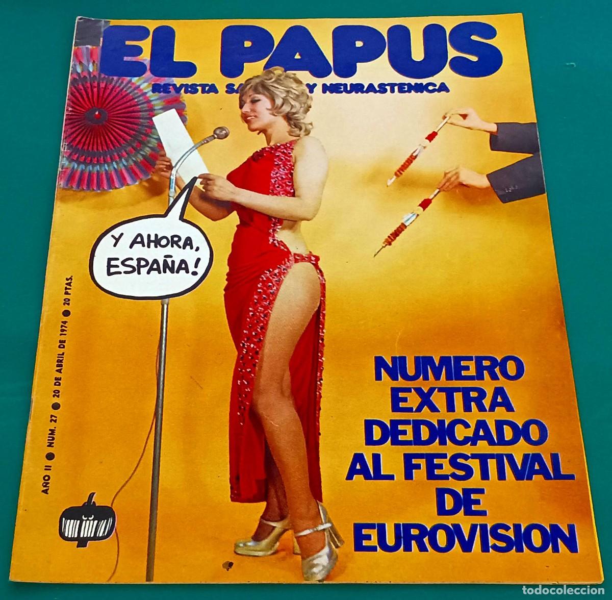 Coleccionismo de Revistas y Peri&oacute;dicos: REVISTA EL PAPUS --- NUMERO 27 --- EXTRA FESTIVAL EUROVISION --- ABR 1974