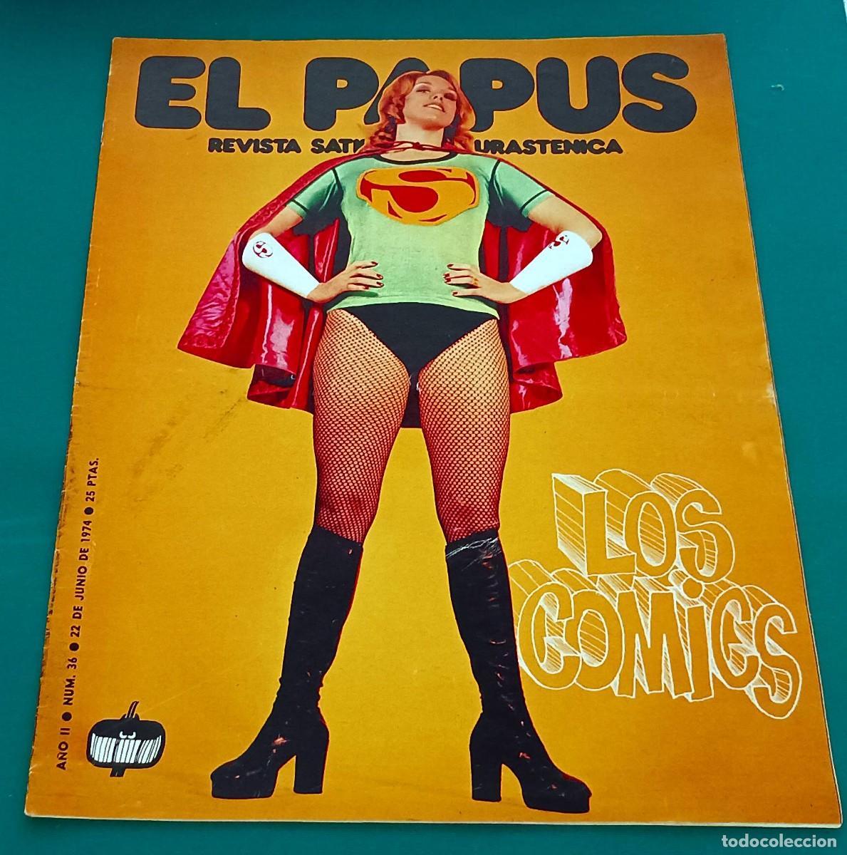 Coleccionismo de Revistas y Peri&oacute;dicos: REVISTA EL PAPUS --- NUMERO 36 --- LOS COMICS --- JUN 1974