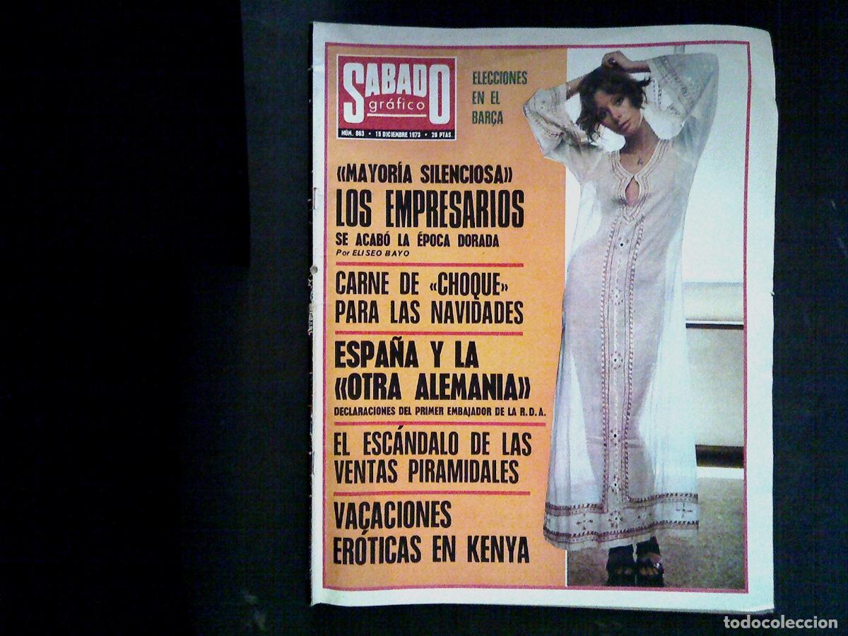 Coleccionismo de Revistas y Peri&oacute;dicos: SABADO GR&Aacute;FICO n&ordm; 863 Dic. 1973 . ANTONIO GALA, ELECCIONES EN EL BAR&Ccedil;A, Pintor ROJAS, ...