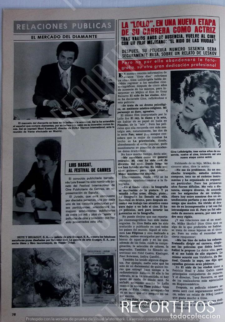 Collection Magazines and Newspapers: URSULA ANDRESS GINA LOLLOBRIGIDA