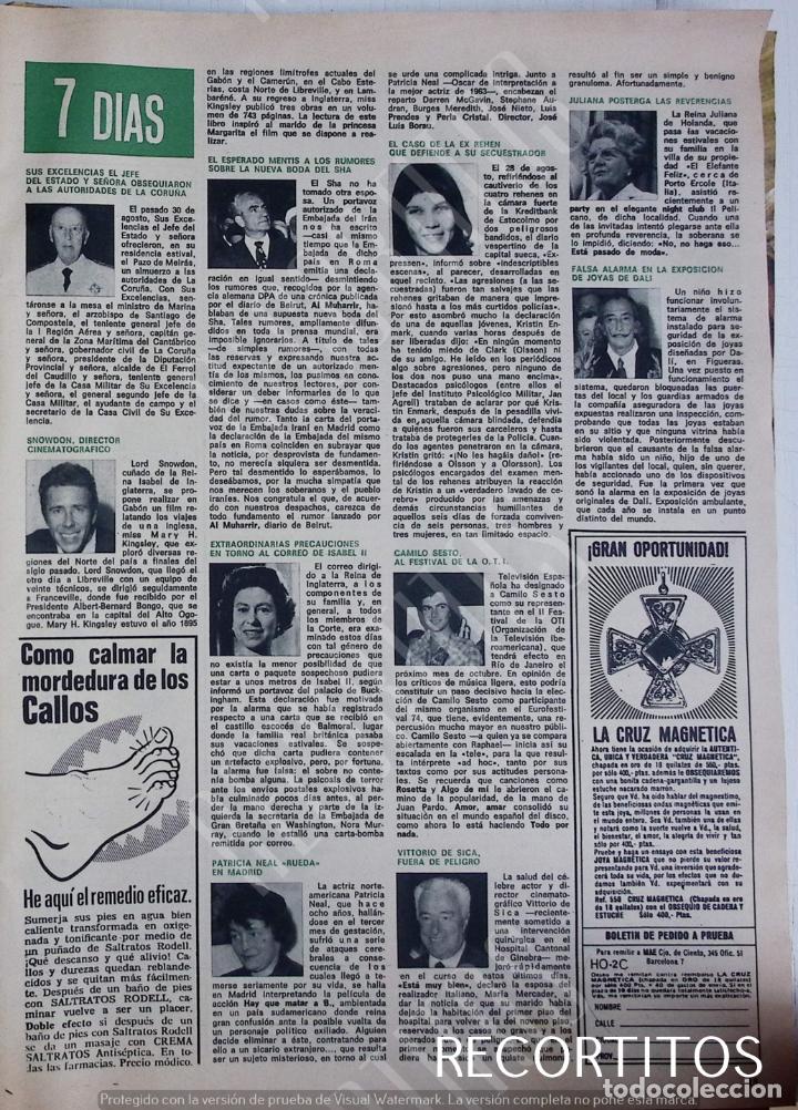 Coleccionismo de revistas y peri&oacute;dicos: SALVADOR DALI CAMILO SESTO PATRICIA NEAL