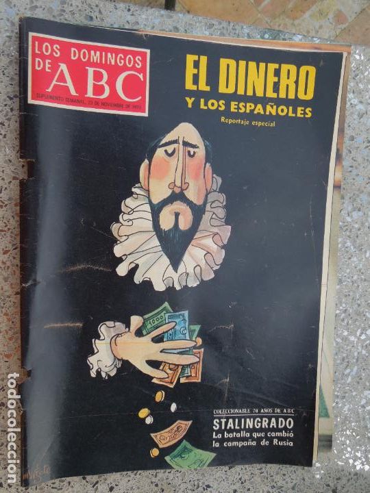 Coleccionismo de Revistas y Peri&oacute;dicos: LOS DOMINGOS DE ABC - 23-11-1975 - EL DINERO Y LOS ESPA&Ntilde;OLES