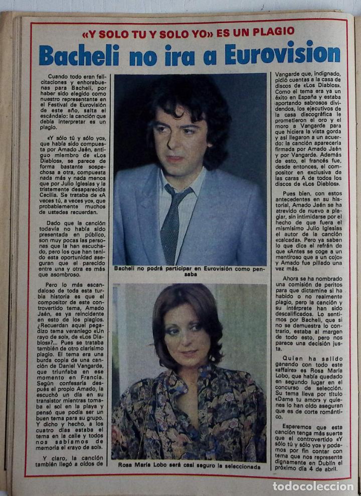 Coleccionismo de Revistas y Peri&oacute;dicos: BACHELI EUROVISION ROSA MARIA LOBO OTI