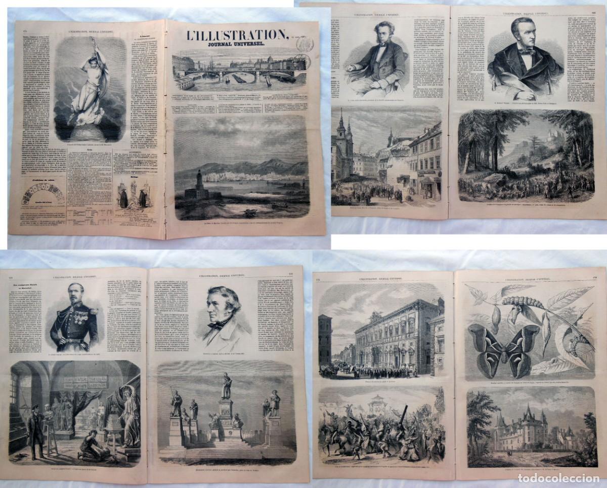Collezionismo di Riviste e Giornali: L'ILLUSTRATION, Journal Universel. 16 mars 1861. Les forts de Massine. Place vieux march&eacute; &agrave; Varsovie