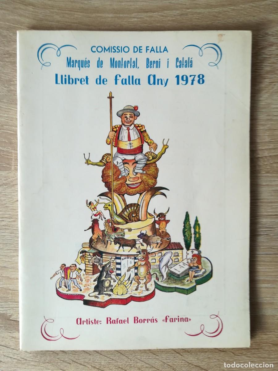 Coleccionismo de revistas y peri&oacute;dicos: LLIBRET FALLA MARQU&Eacute;S DE MONTORTAL - BERN&Iacute; I CATAL&Agrave; - ANY 1978.