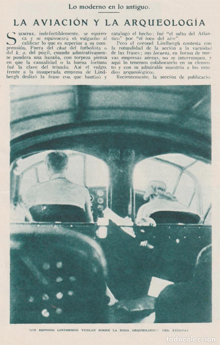 Coleccionismo de Revistas y Peri&oacute;dicos: * LINDBERGH * YUCAT&Aacute;N * La aviaci&oacute;n y la arqueolog&iacute;a / R. Blanco y Caro - 1930