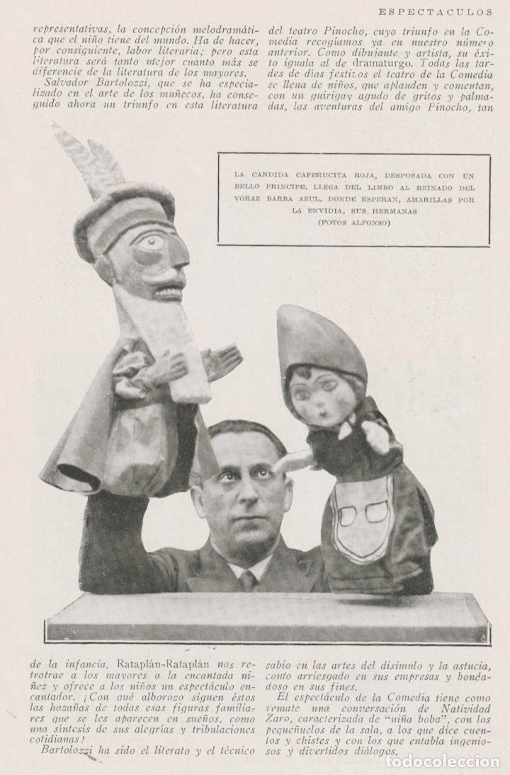 Collection Magazines and Newspapers: * TEATRO * Bartolozzi y sus mu&ntilde;ecos - 1930