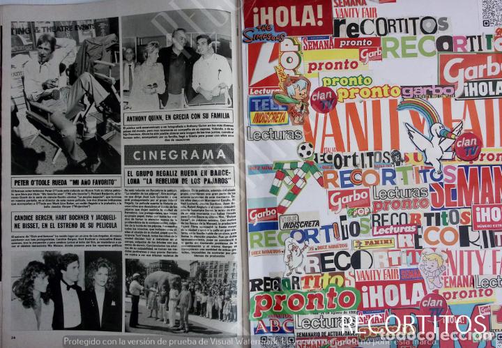 Collezionismo di Riviste e Giornali: REGALIZ CANDICE BERGEN HART BOCHNER JACQUELINE BISSET ANTHONY QUINN PETER OTOOLE