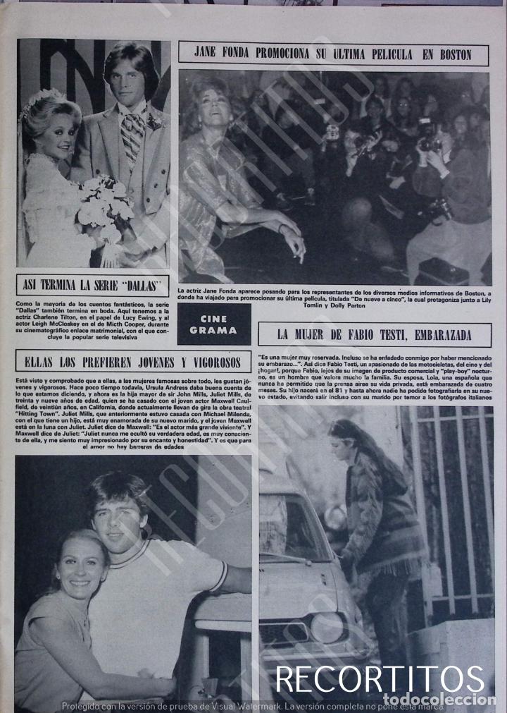 Coleccionismo de revistas y peri&oacute;dicos: CHARLENE TILTON DALLAS JANE FONDA MAXWELL CAULFIELD LOS COLBY