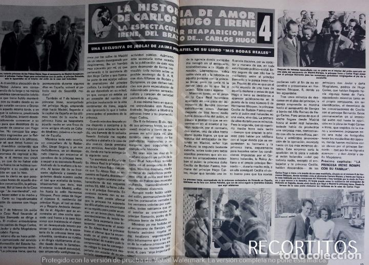Coleccionismo de revistas y peri&oacute;dicos: PRINCESA IRENE DE HOLANDA DE BORBON Y PARMA CARLOS HUGO