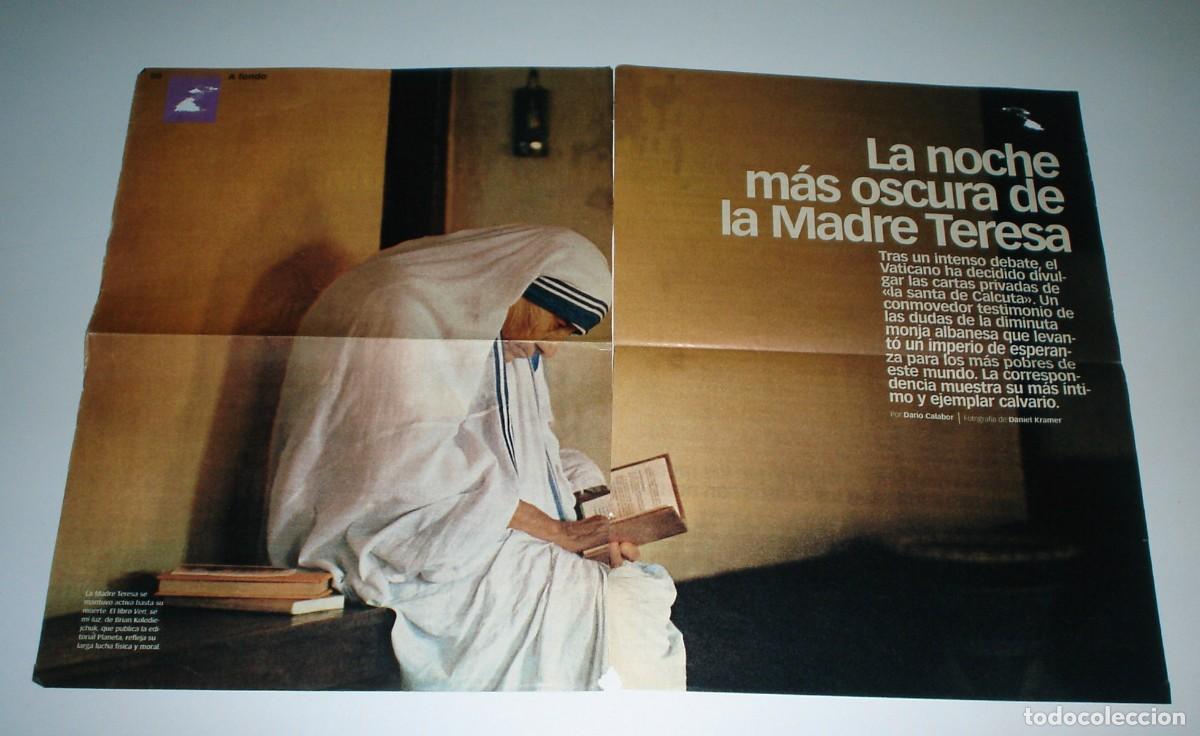 Coleccionismo de revistas y peri&oacute;dicos: REPORTAJE SOR TERESA DE CALCUTA, RECORTE REVISTA