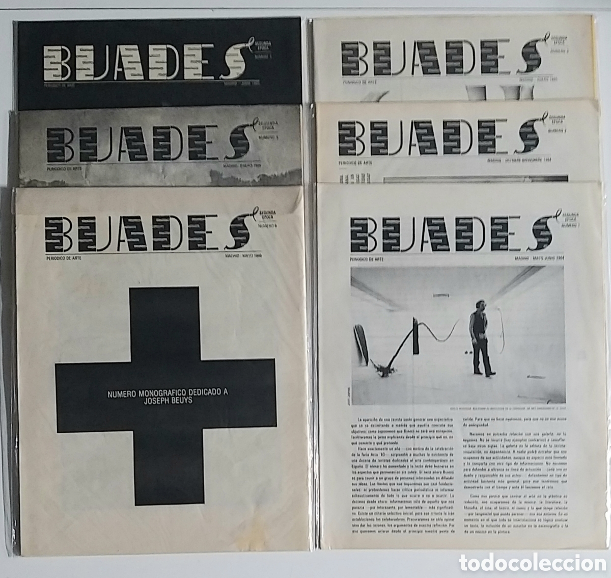 Coleccionismo de revistas y peri&oacute;dicos: BUADES. Peri&oacute;dico de arte. Segunda &Eacute;poca.&nbsp;N&uacute;meros 1 al 6. 1984 a 86.