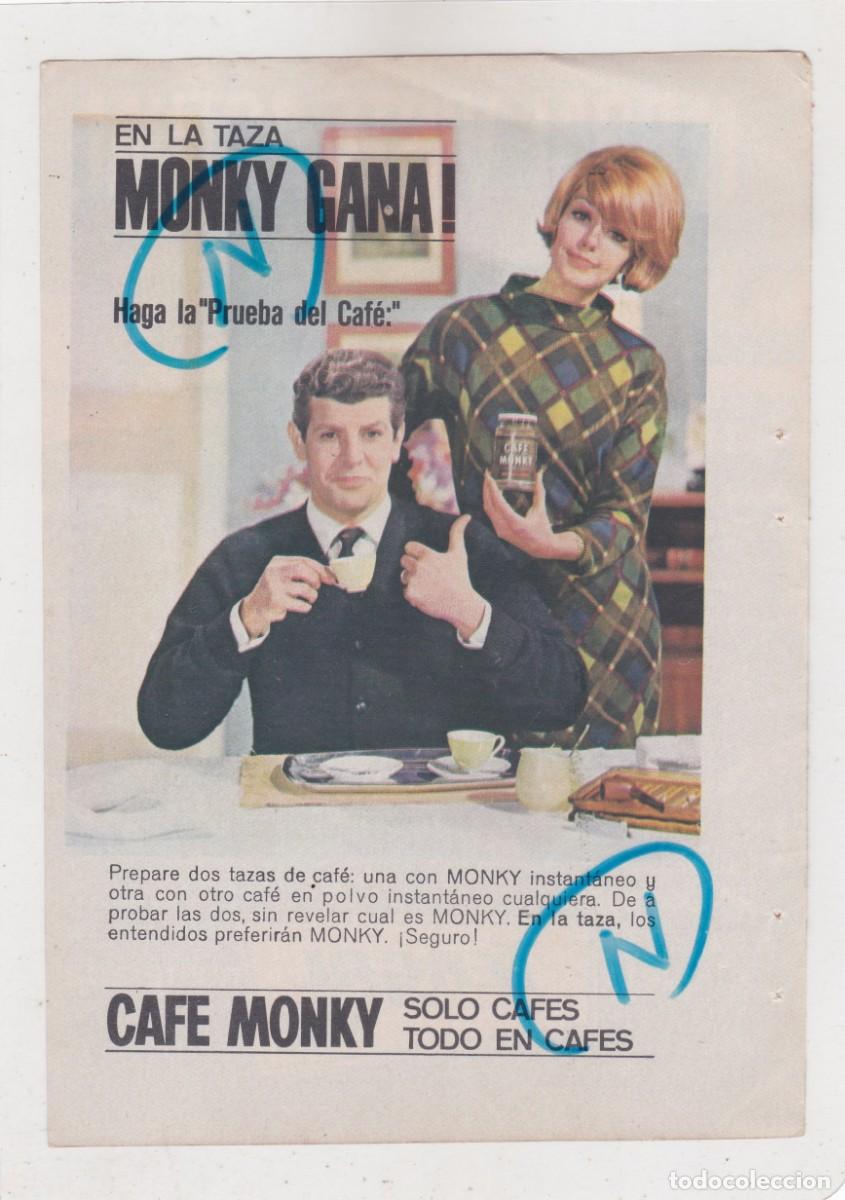 Coleccionismo de revistas y peri&oacute;dicos: PUBLICIDAD 1965. ANUNCIO CAFE MONKY + TERGAL (REVERSO)