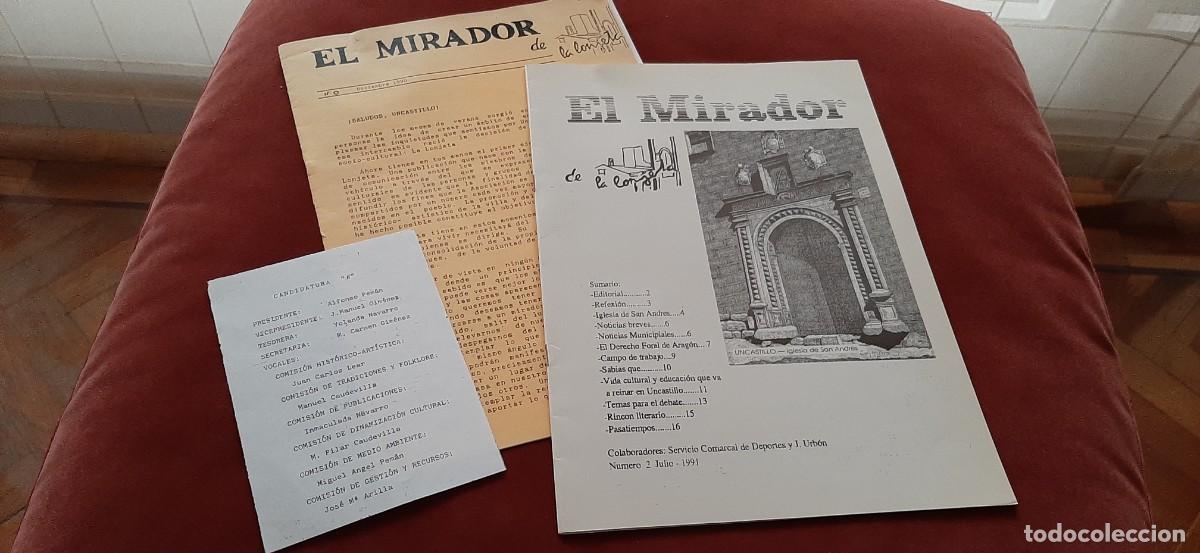 Coleccionismo de Revistas y Peri&oacute;dicos: EL MIRADOR DE LA LONJETA. N&Uacute;MEROS 0 (A&Ntilde;O 1990) Y 2 (A&Ntilde;O 1991). DE LA LOCALIDAD UNCASTILLO