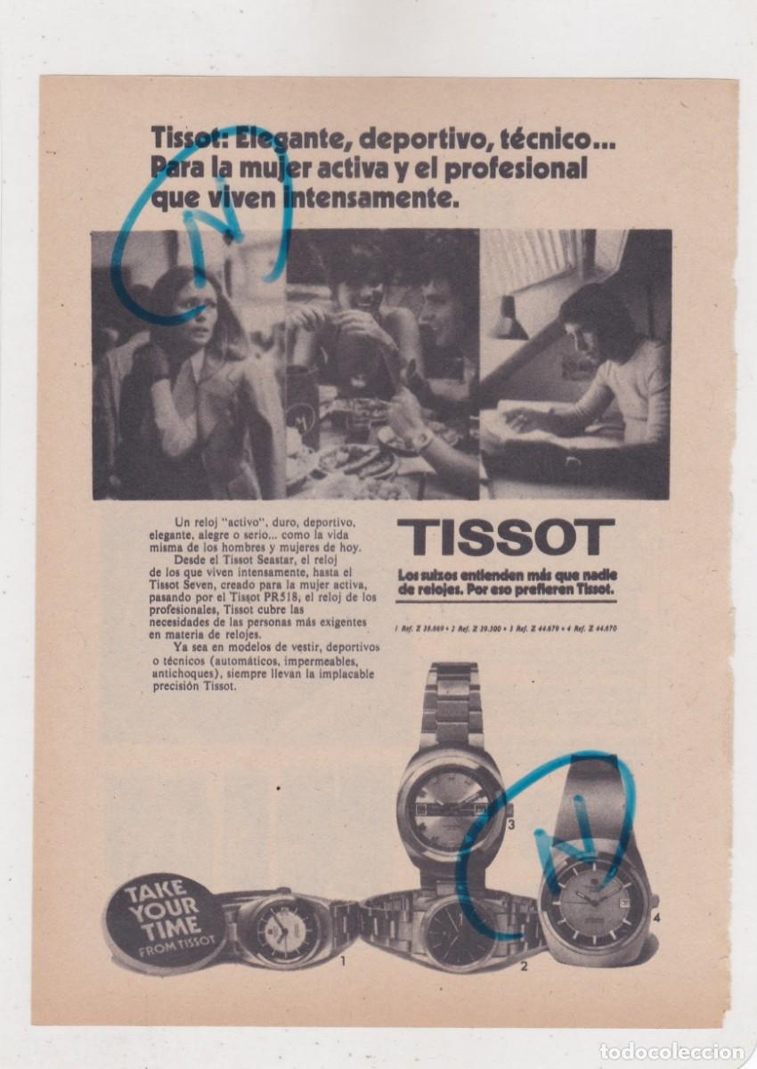 Collection Magazines and Newspapers: PUBLICIDAD 1975. ANUNCIO RELOJ TISSOT + PRODUCTOS KLORANE (REVERSO)