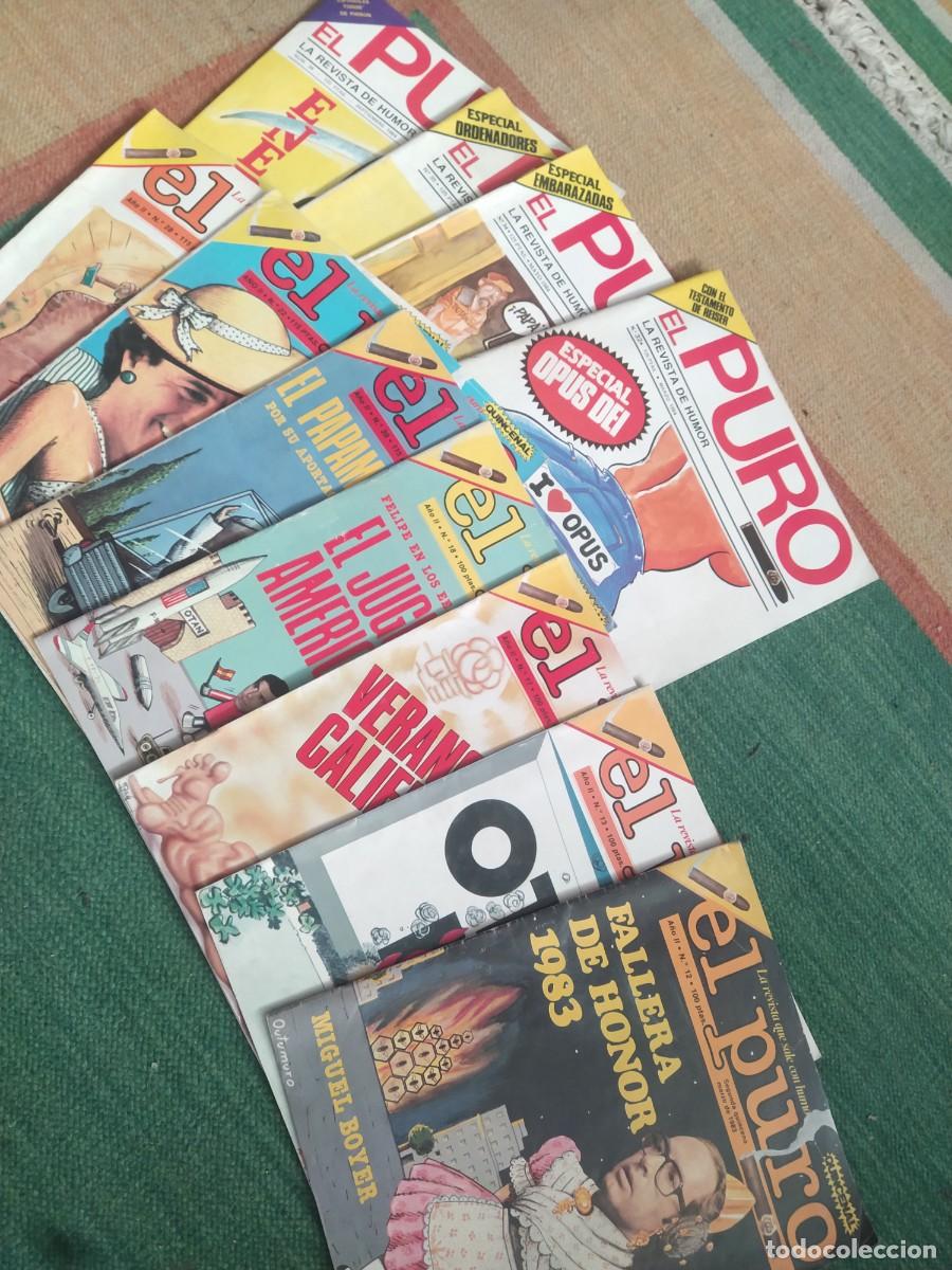 Coleccionismo de revistas y peri&oacute;dicos: EL PURO LA REVISTA DE HUMOR ..1983 y 1984..lote de 10 ejemplares..con especial OPUS DEI y embarazada