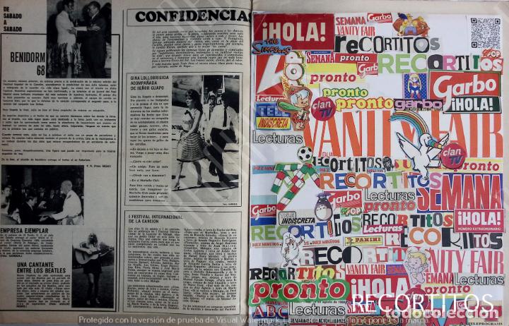 Coleccionismo de Revistas y Peri&oacute;dicos: gina lollobrigida festival de benidorm 68 julio iglesias