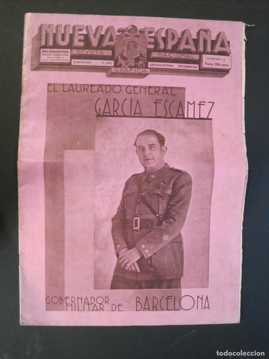 Collezionismo di Riviste e Giornali: NUEVA ESPA&Ntilde;A-REVISTA NACIONAL-NUMERO 14-SEPTIEMBRE 1939-G.ESCAMEZ-GUERRA CIVIL-VER FOTOS-(V-24.150)