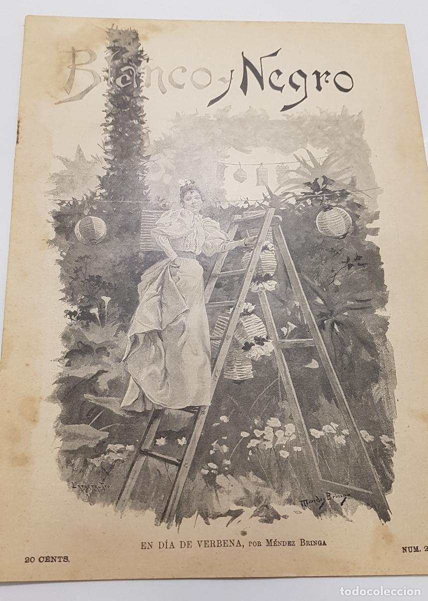 Collezionismo di Riviste e Giornali: REVISTA BLANCO Y NEGRO 1895. DIA DE VERBENA. JARDINES RETIRO. FEDERICO SOLER BENLLIURE. SAN FERNANDO