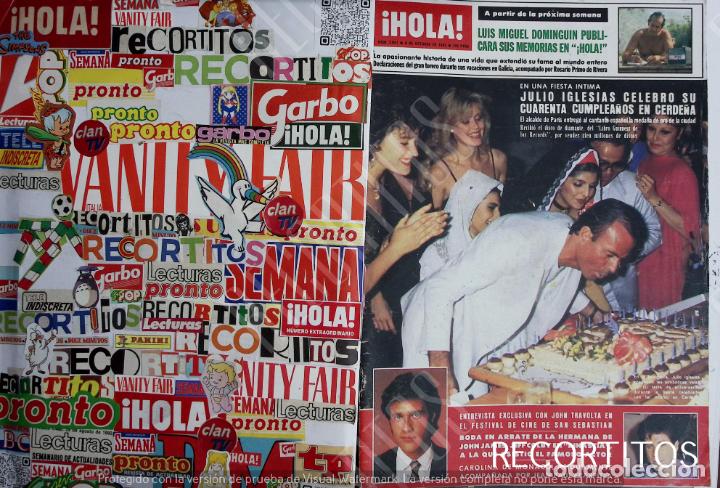 Coleccionismo de revistas y peri&oacute;dicos: RECORTE PORTADA JULIO IGLESIAS JOHN JAMES