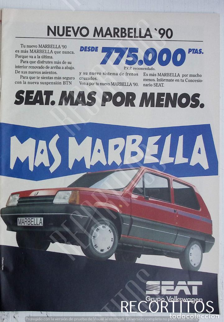 Coleccionismo de revistas y peri&oacute;dicos: SEAT MARBELLA ANUNCIO PUBLICIDAD