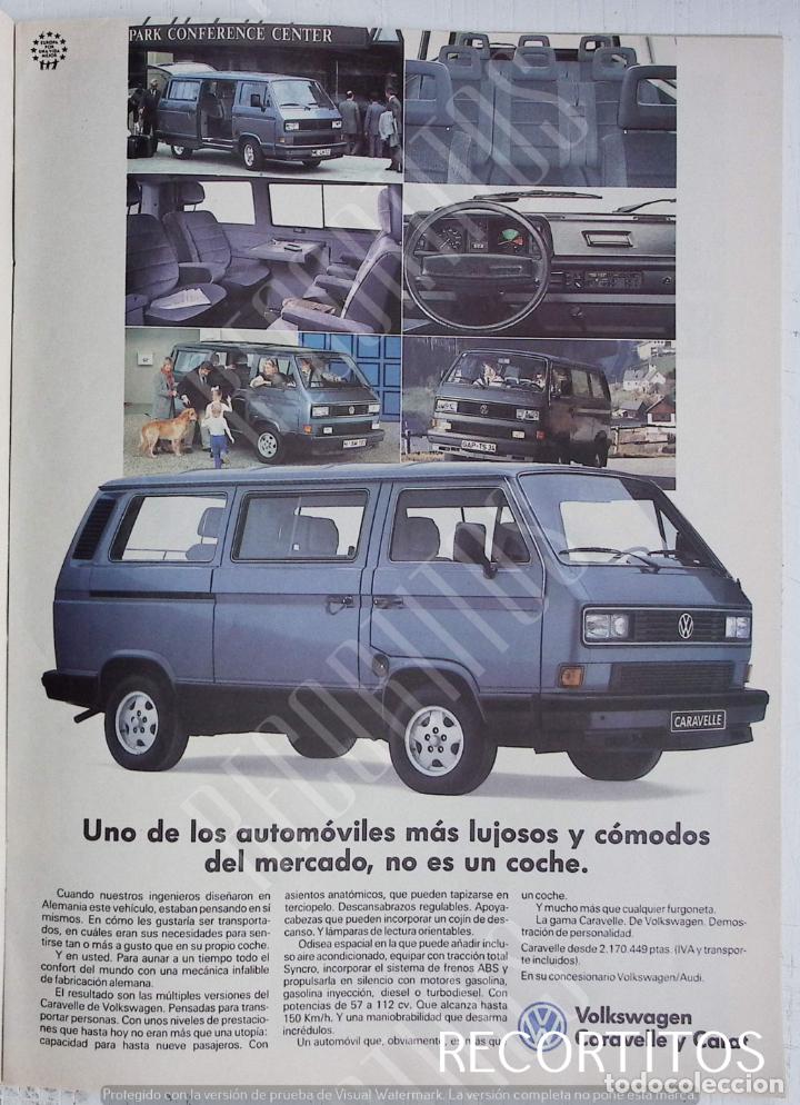 Coleccionismo de Revistas y Peri&oacute;dicos: VOLKSWAGEN CARAVELLE ANUNCIO PUBLICIDAD