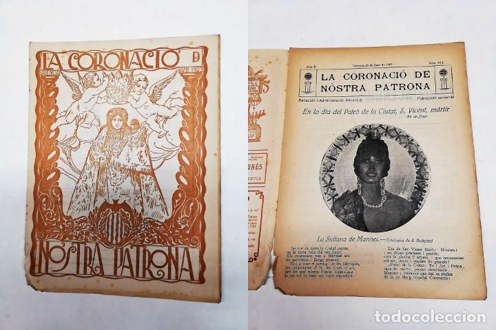 Collezionismo di Riviste e Giornali: ANTIGUA REVISTA : LA CORONACI&Oacute; DE LA NOSTRA PATRONA VALENCIA N&ordm;VIII. VALENCIA 20 DE JINER 1923