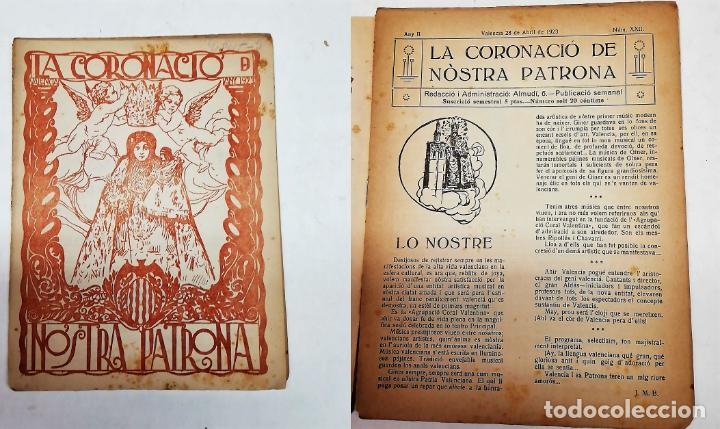Collezionismo di Riviste e Giornali: ANTIGUA REVISTA : LA CORONACI&Oacute; DE LA NOSTRA PATRONA VALENCIA N&ordm;XXII. VALENCIA 28 ABRIL 1923