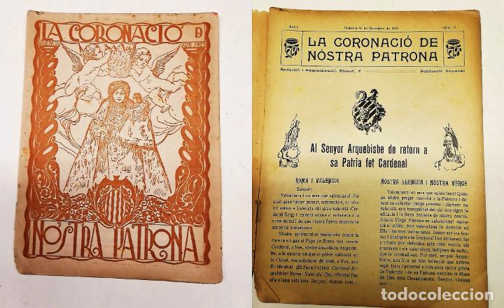 Collezionismo di Riviste e Giornali: ANTIGUA REVISTA : LA CORONACI&Oacute; DE LA NOSTRA PATRONA VALENCIA N&ordm;V . VALENCIA 30 DICIEMBE 1922
