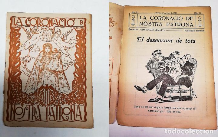 Collezionismo di Riviste e Giornali: ANTIGUA REVISTA : LA CORONACI&Oacute; DE LA NOSTRA PATRONA VALENCIA N&ordm;IX . VALENCIA 27 DE ENERO 1923