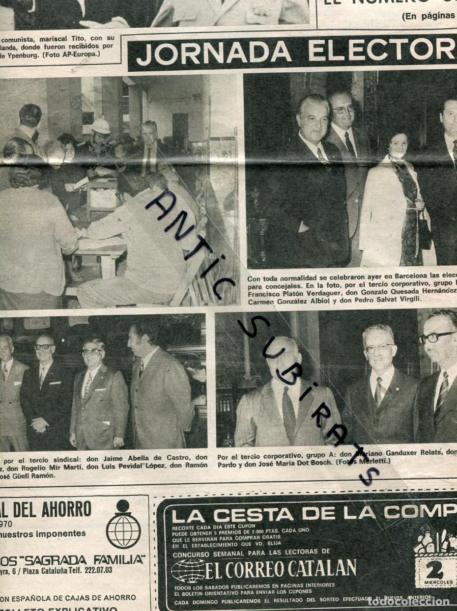 Coleccionismo de Revistas y Peri&oacute;dicos: PORTADA SUELTA CORREO CATALAN A&Ntilde;O 1970 FRANCISCO PLATON GONZALO QUESASA PEDRO SALVAT GANDUXER DOT