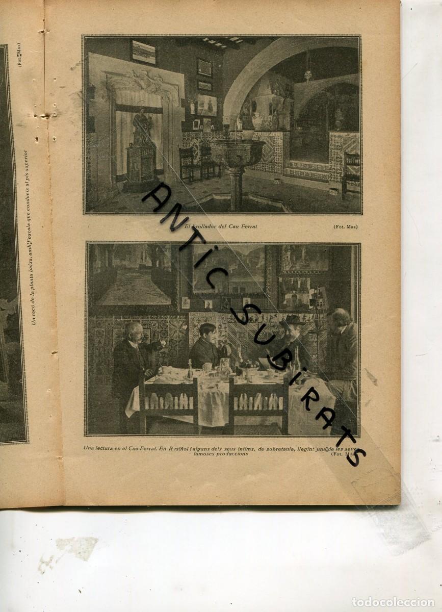 Coleccionismo de Revistas y Peri&oacute;dicos: RECORTE DE PRENSA A&Ntilde;O 1918 EL CAU FERRAT SITGES SANTIAGO RUSI&Ntilde;OL
