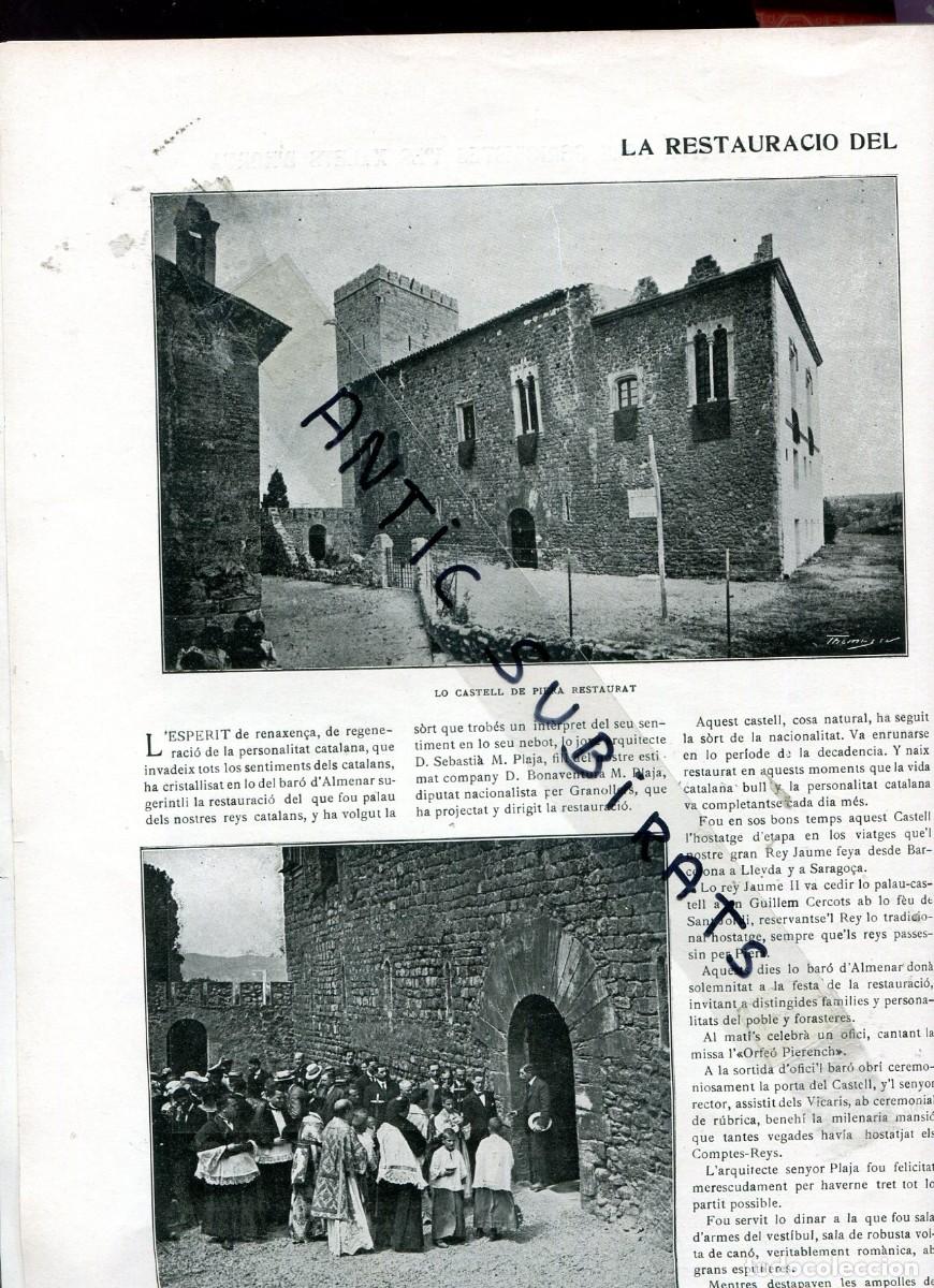 Collezionismo di Riviste e Giornali: REVISTA A&Ntilde;O 1916 RESTAURACION DEL CASTILLO DE PIERA ORFEO CARICATURISTES A REUS OMS BENAVENT FERRER