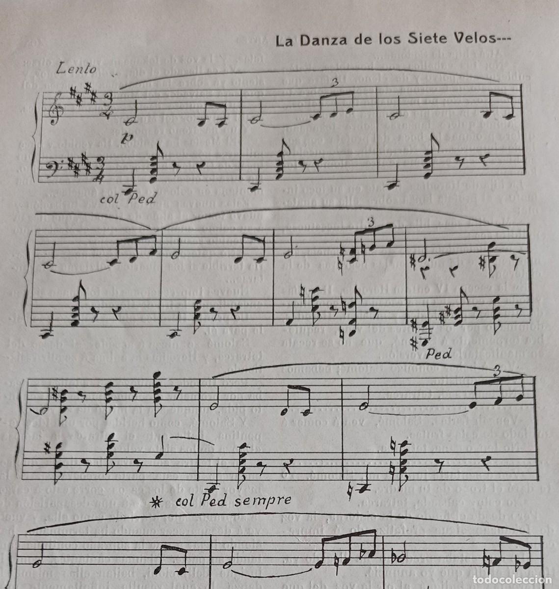 Colecionismo de Revistas e Jornais: RICARDO STRAUSS-LA SALOME-AMALIO FERNANDEZ-DANZA SIETE VELOS-NOTAS MUSICALES.